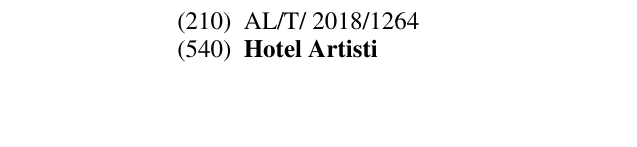 Zëri i markës Hotel Artisti në buletin