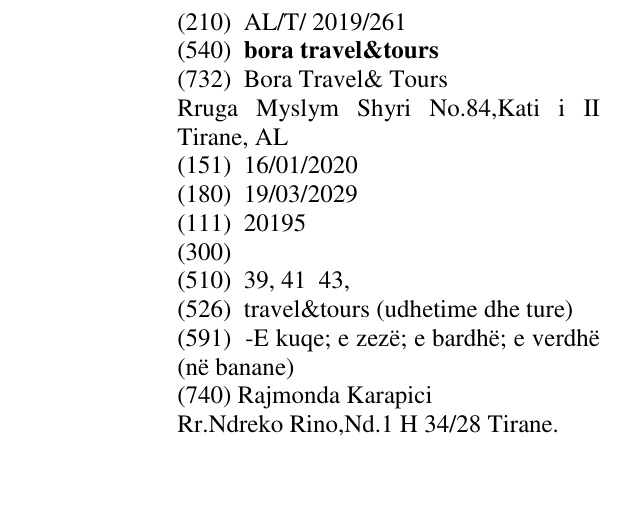 Zëri i markës bora travel&tours në buletin
