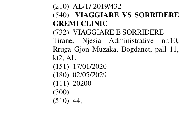 Zëri i markës VIAGGIARE VS SORRIDERE GREMI CLINIC në buletin