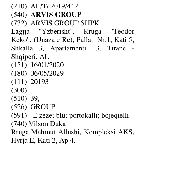Zëri i markës ARVIS GROUP në buletin