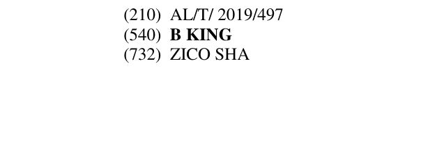 Zëri i markës B KING në buletin