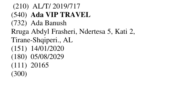 Zëri i markës Ada VIP TRAVEL në buletin