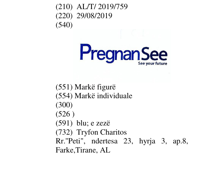 Zëri i markës PregnanSee see your future në buletin