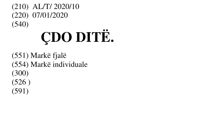 Zëri i markës ÇDO DITË. në buletin