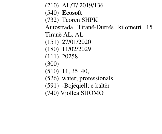 Zëri i markës Ecosoft në buletin