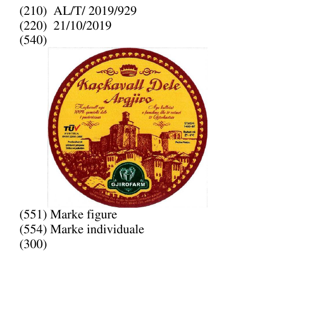 Zëri i markës Kaçkavall dele, kaçkavall nga 100% qumësht dele i pasterizuar, TUV, Austria EN ISO 22000:2005, preferohet te perdoret perpara: shiko ne paketim, nga kullotat e famshme dhe te vetmet te Gjirokastres, Stazh 1493-87, Ruhet ne 2-4 grade celsius, pesha neto, Gjirofarma sh.a-Gjirokater-Shqiperi, Tel:+355 88490230-www.gjirofarm.al në buletin
