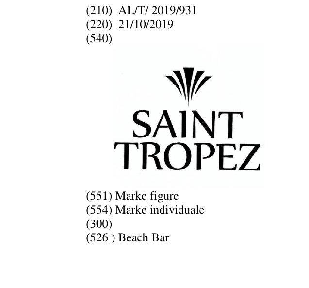 Zëri i markës Beach Bar në buletin