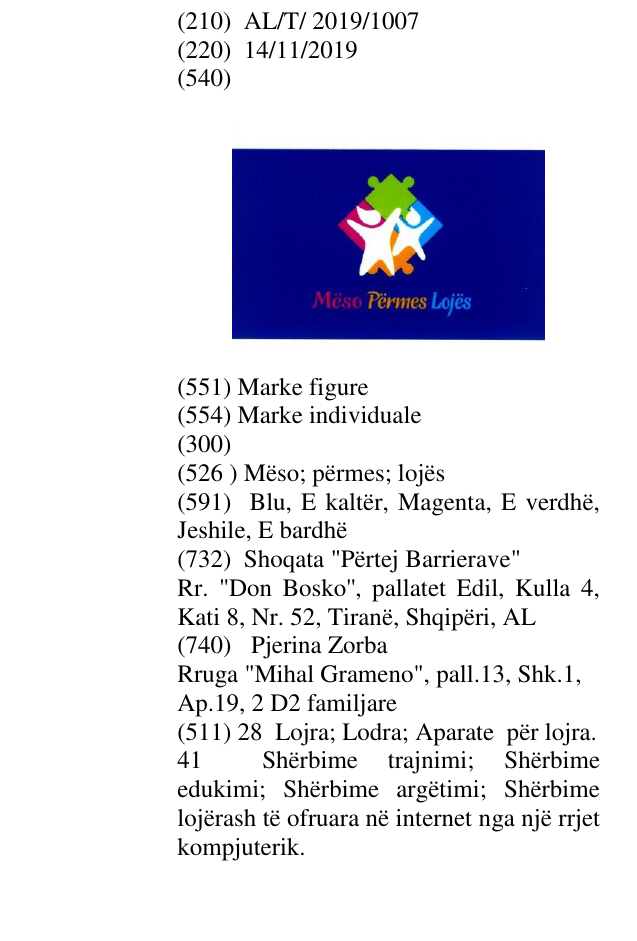 Zëri i markës Mëso; përmes; lojës në buletin