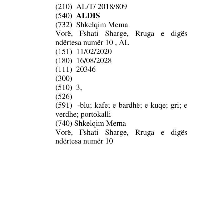 Zëri i markës ALDIS në buletin