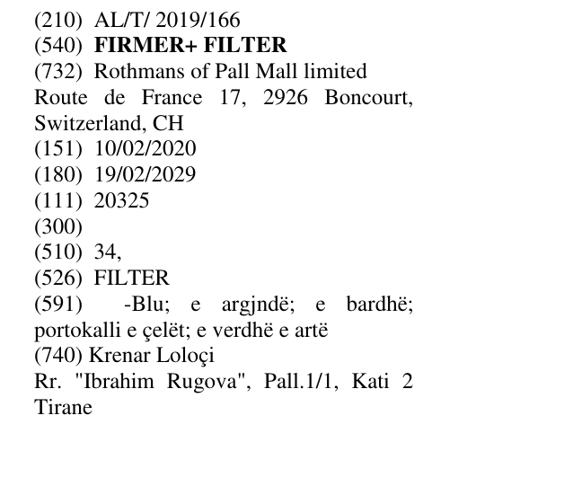 Zëri i markës FIRMER+ FILTER në buletin