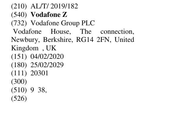 Zëri i markës Vodafone Z në buletin