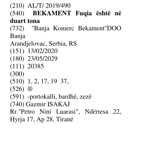 Zëri i markës BEKAMENT Fuqia është në duart tona në buletin