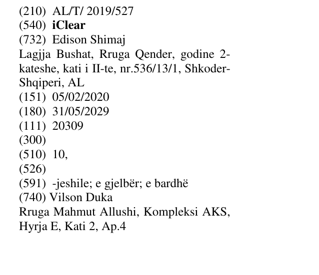 Zëri i markës iClear në buletin