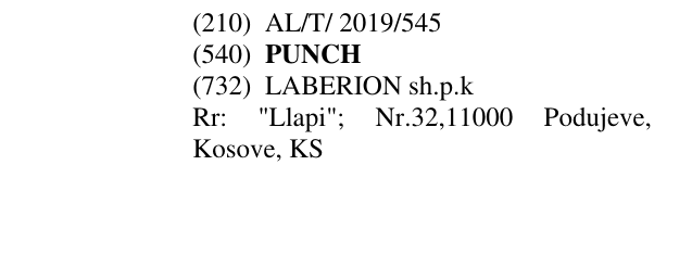 Zëri i markës PUNCH në buletin
