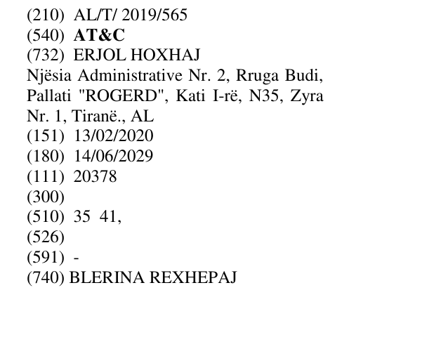 Zëri i markës AT&C në buletin