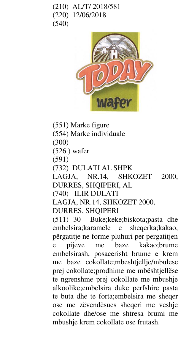 Zëri i markës wafer në buletin