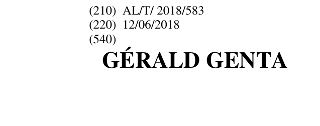 Zëri i markës GÉRALD GENTA në buletin