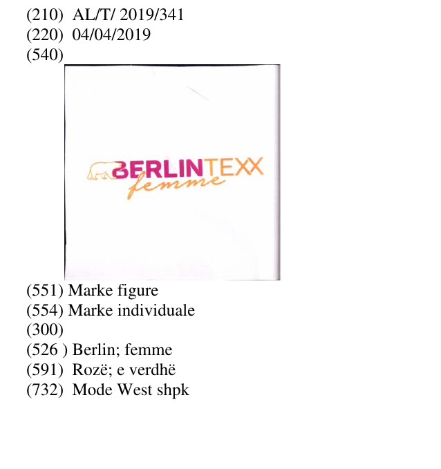 Zëri i markës Berlin; femme në buletin