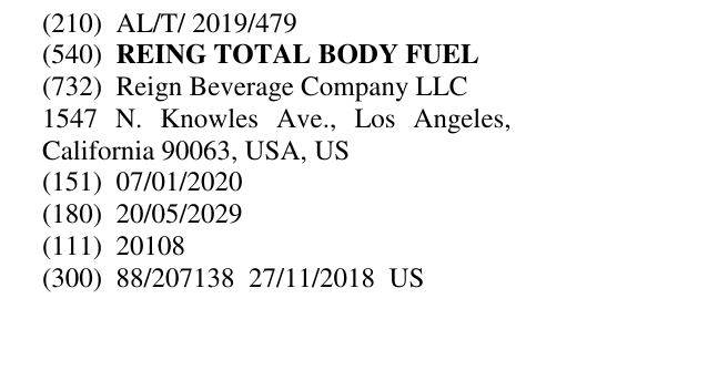 Zëri i markës REING TOTAL BODY FUEL në buletin