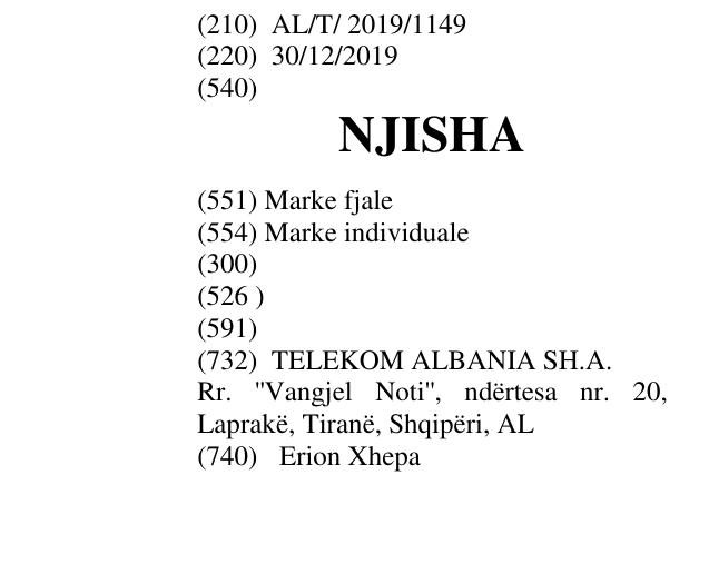 Zëri i markës NJISHA në buletin