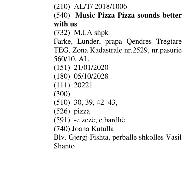 Zëri i markës Music Pizza Pizza sounds better with us në buletin