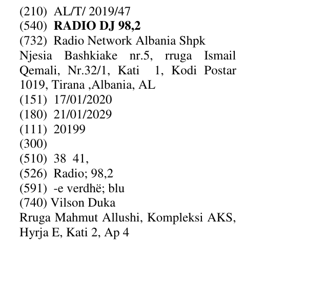 Zëri i markës RADIO DJ 98,2 në buletin