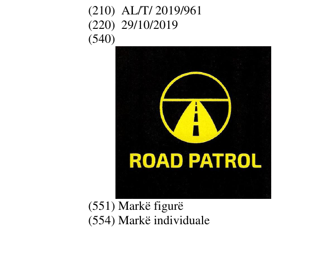 Zëri i markës ROAD PATROL në buletin