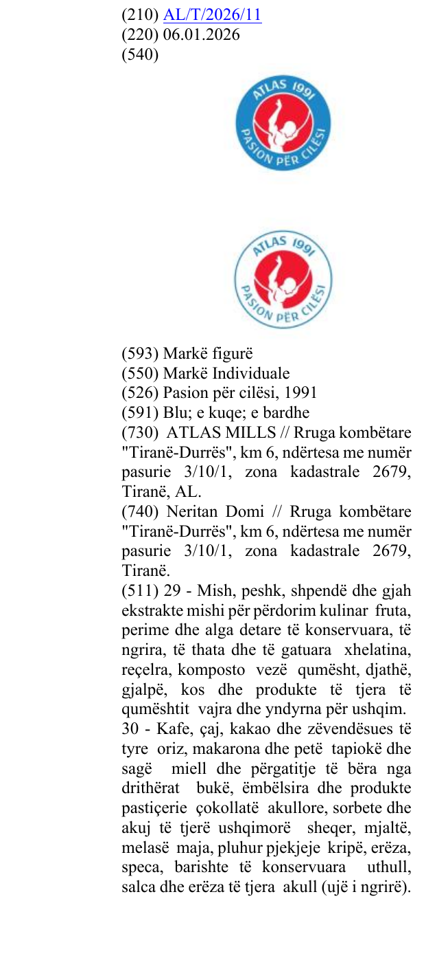 Zëri i markës Pasion për cilësi, 1991 në buletin