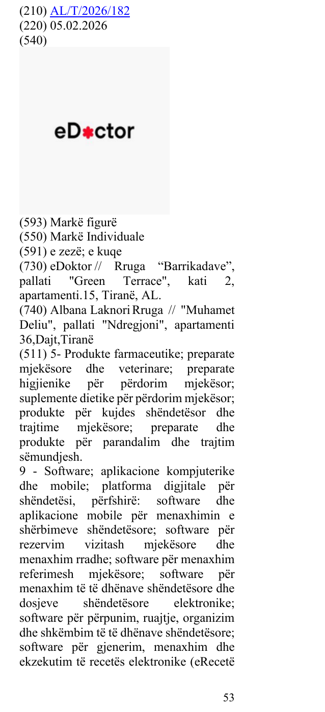Zëri i markës eDoctor në buletin