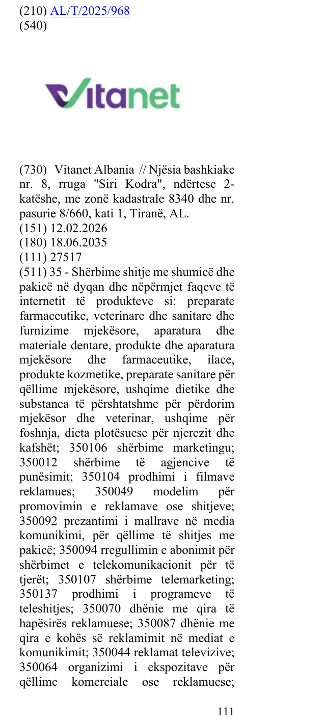Zëri i markës net në buletin