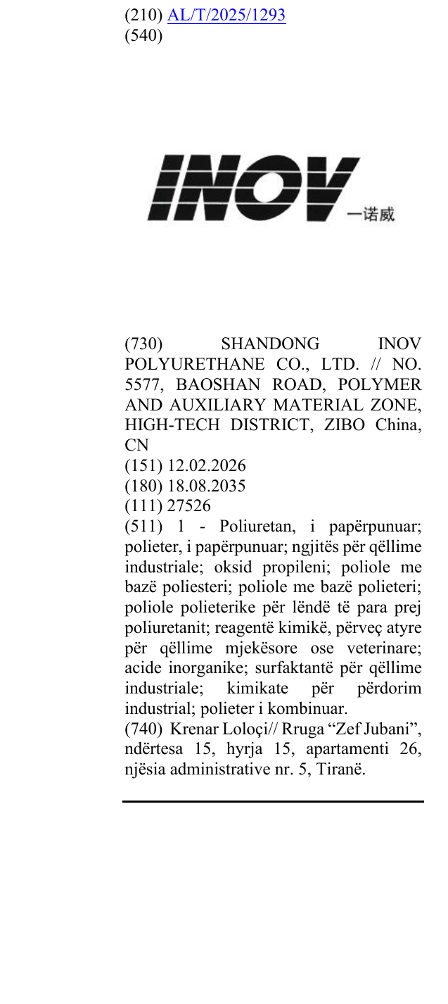 Zëri i markës INOV në buletin