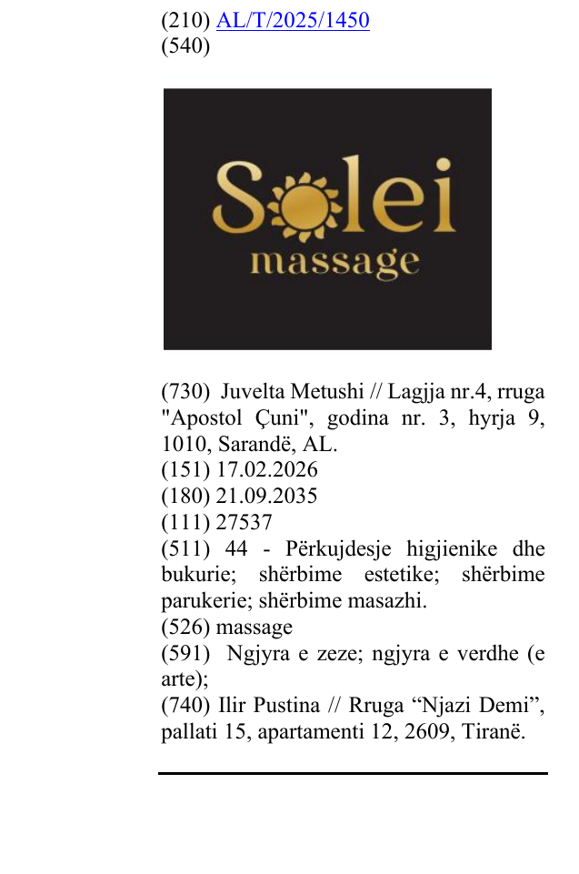 Zëri i markës massage në buletin