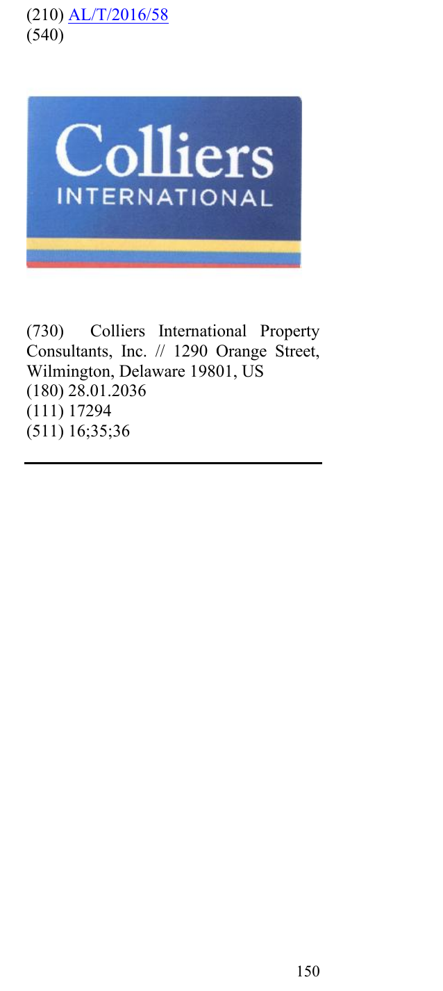 Zëri i markës Colliers International në buletin