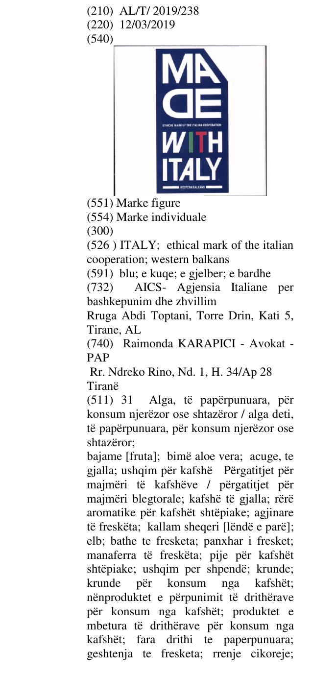 Zëri i markës ITALY; ethical mark of the italian cooperation; western balkans në buletin