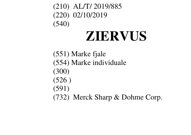 Zëri i markës ZIERVUS në buletin