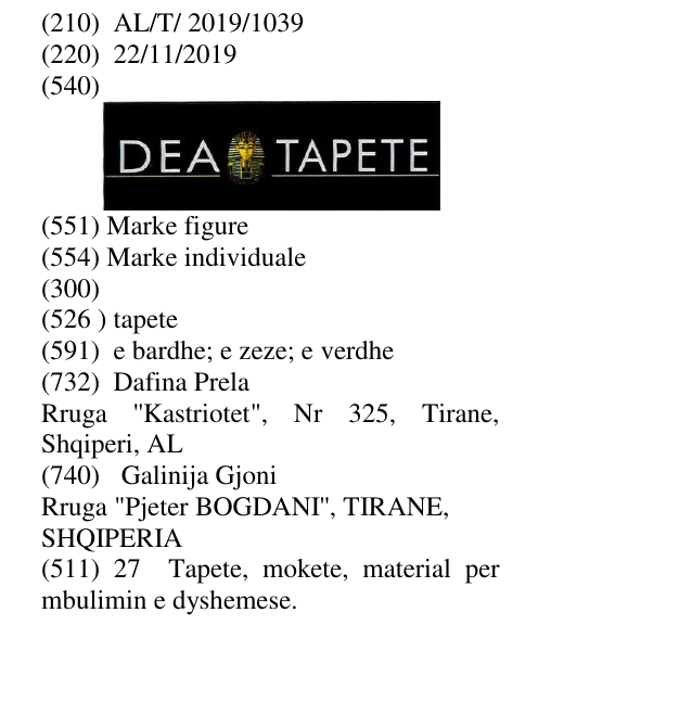 Zëri i markës tapete në buletin