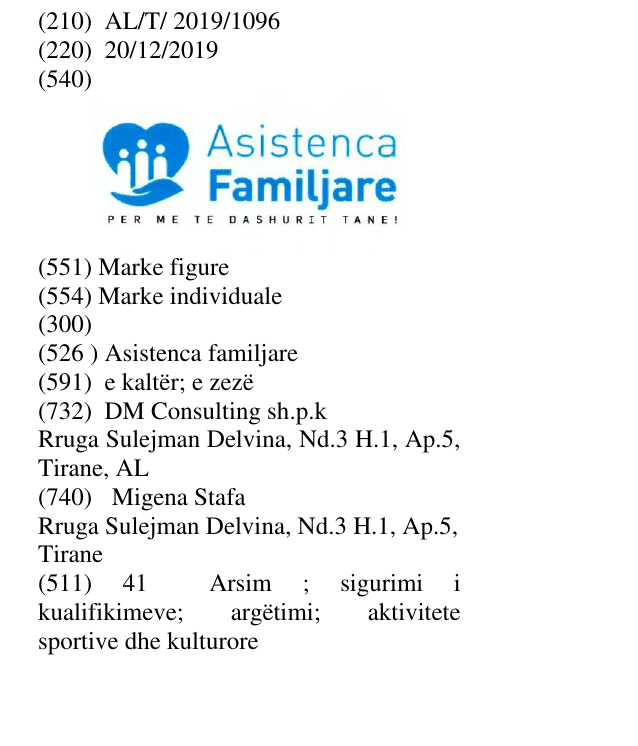 Zëri i markës Asistenca familjare në buletin