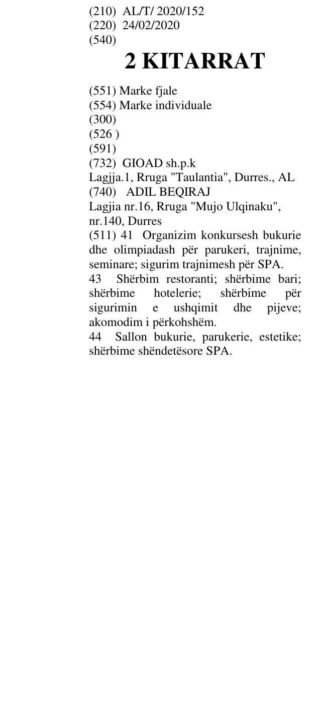 Zëri i markës 2 KITARRAT në buletin