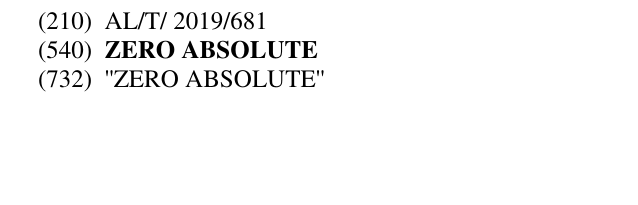 Zëri i markës ZERO ABSOLUTE në buletin