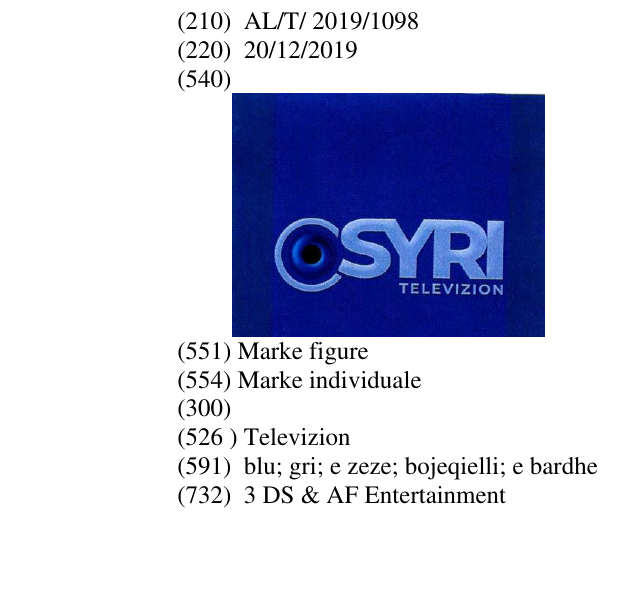 Zëri i markës Televizion në buletin