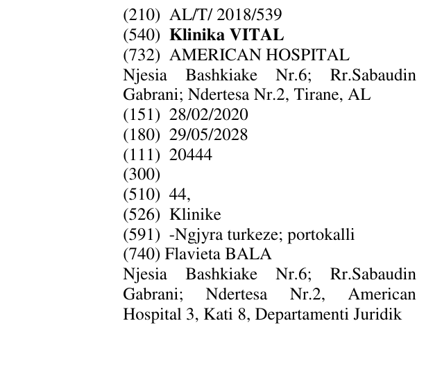 Zëri i markës Klinika VITAL në buletin
