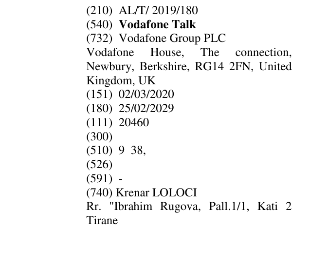 Zëri i markës Vodafone Talk në buletin