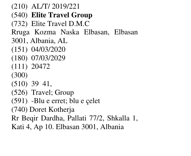 Zëri i markës Elite Travel Group në buletin