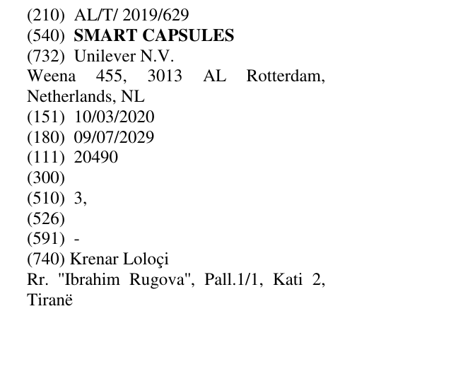 Zëri i markës SMART CAPSULES në buletin