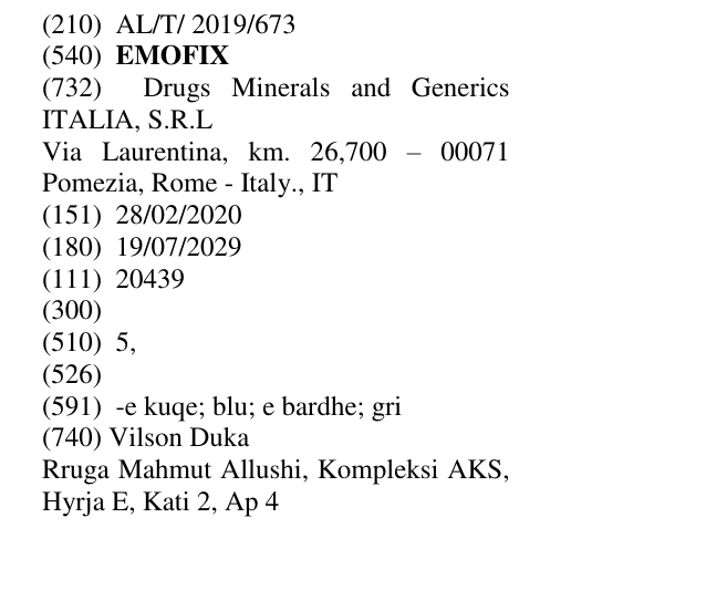 Zëri i markës EMOFIX në buletin