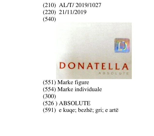 Zëri i markës ABSOLUTE në buletin