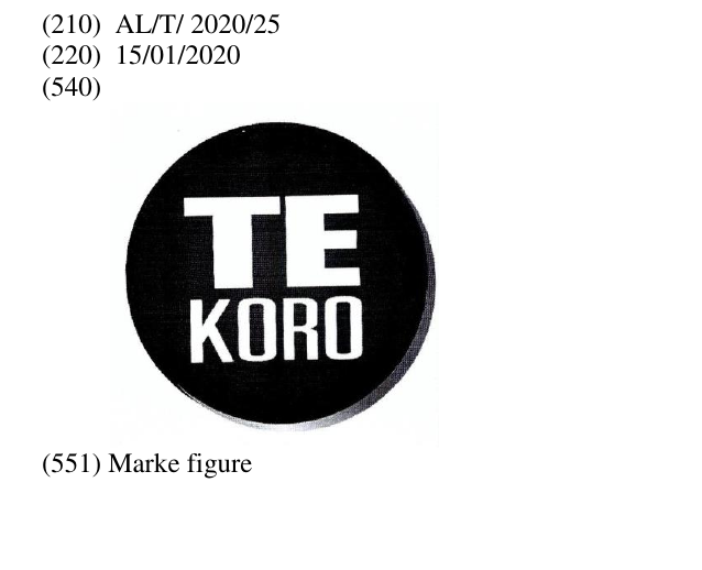 Zëri i markës TEKORO në buletin