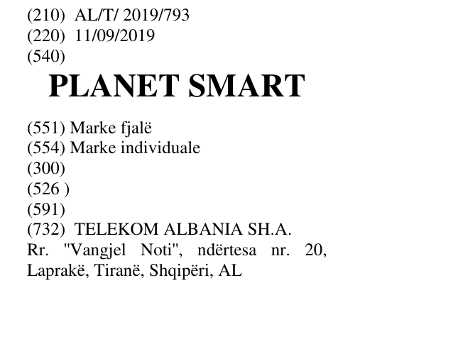 Zëri i markës PLANET SMART në buletin