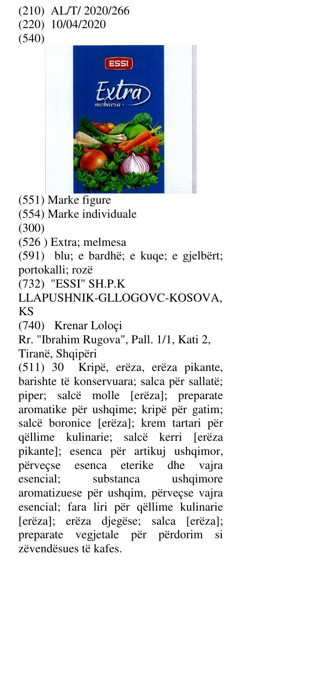 Zëri i markës Extra; melmesa në buletin