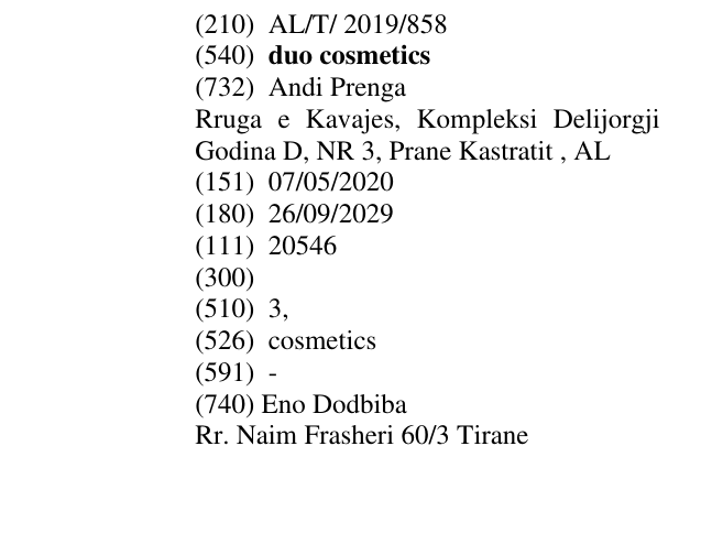 Zëri i markës duo cosmetics në buletin